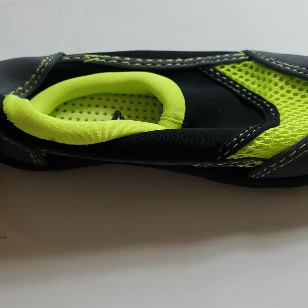 Black and yellow water shoes